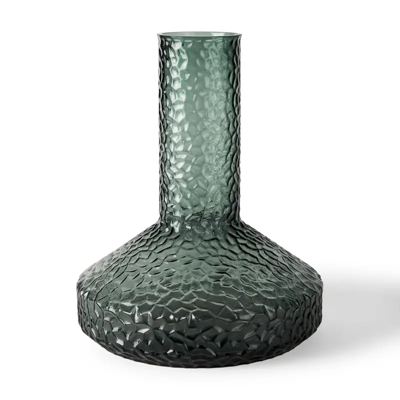 Emerald Green Waterglass Vase – Jolene 11.8-Inch Transparent Glass Vase For Fresh Or Dried Florals 1