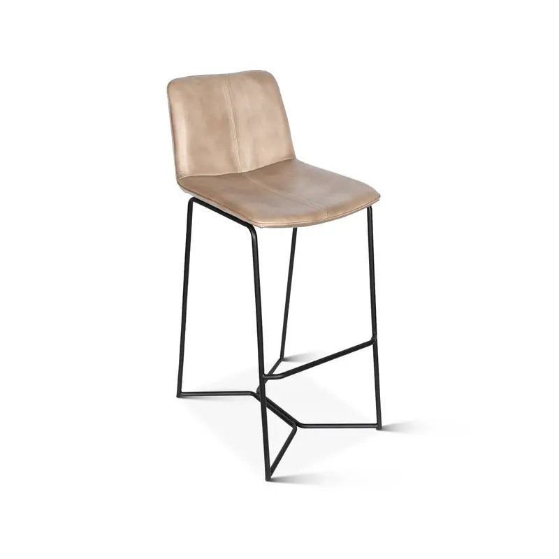 Essex Morgan Bar Stool – 18-Inch Hand-Washed Taupe Finish, Set Of 2 1