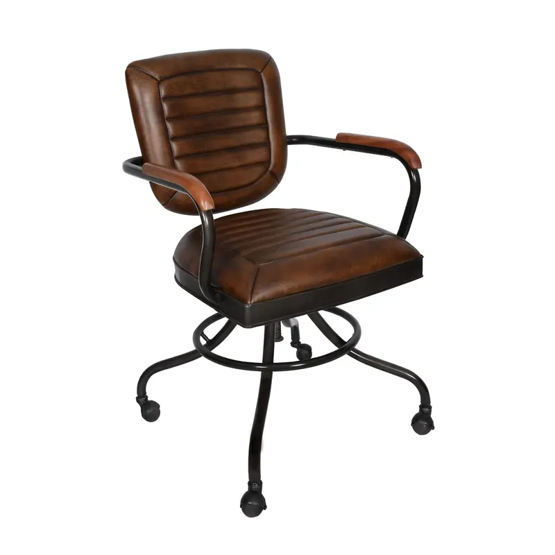 Essex Oden Executive Desk Chair – 24-Inch Antique Whiskey Top-Grain Leather 1