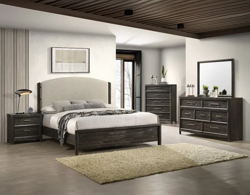 Ethel Dark Brown Bedroom Furniture Set 1