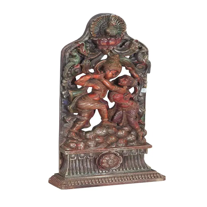 Ethnic-Inspired Hand-Carved Wooden Sculpture 1