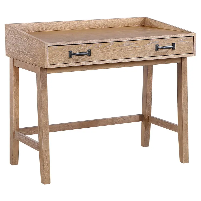 Fabian Distressed Light Brown 38-Inch Computer Desk With Keyboard Tray 1