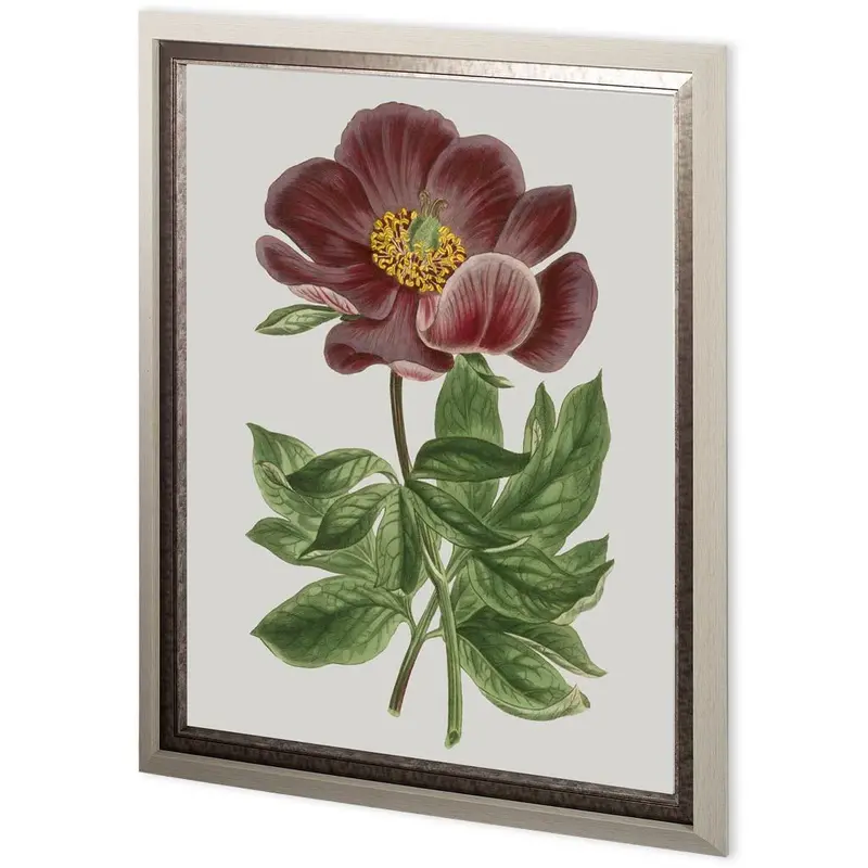 Ferdos Maleki'S Floral Gems Ii – Hand-Embellished Textured Art Print, Framed With Mat And Protective Glass 1