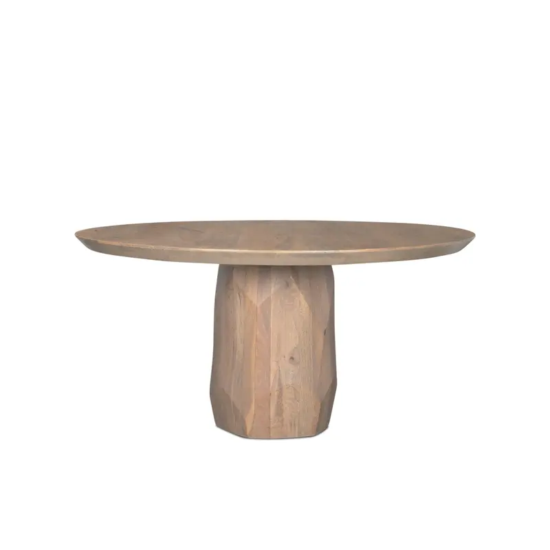 Fitzgerald Dining Table – 60" Light Brown Wood Top With Simple, Refined Leg Design 1
