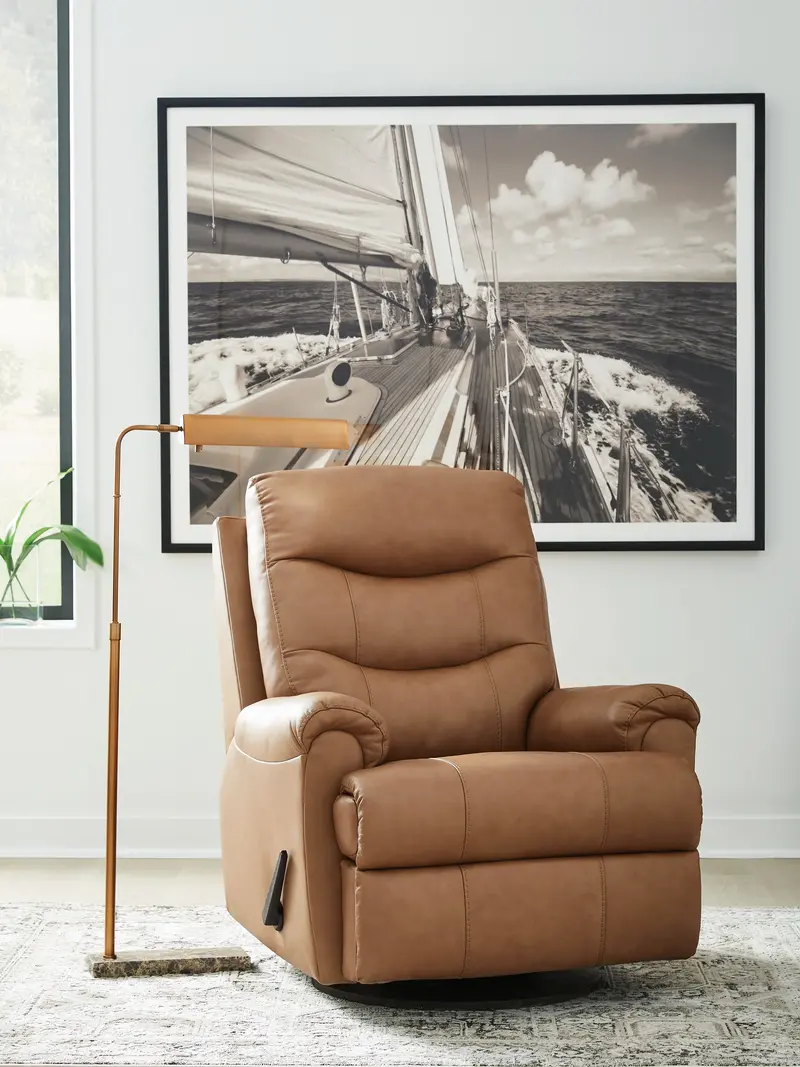 Flynwood Butternut Swivel Glider Recliner Chair 1