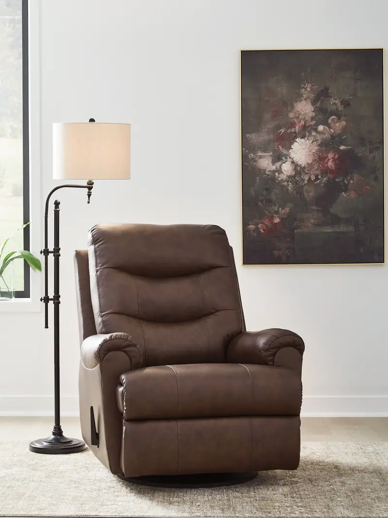 Flynwood Espresso Swivel Glider Recliner – Smooth Rotation & Deep Relaxation 1
