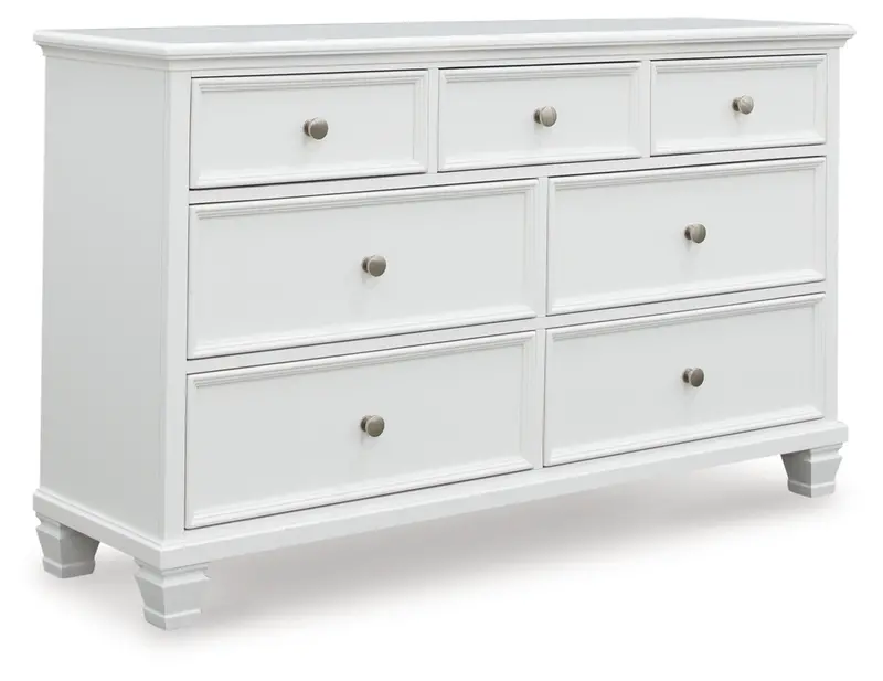 Fortman White 6-Drawer Dresser – Modern Clean Lines 1