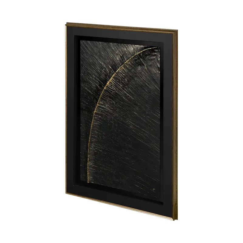 Fossil I: Original Handmade Framed Artwork By Studio M, Displayed Under Glass 1