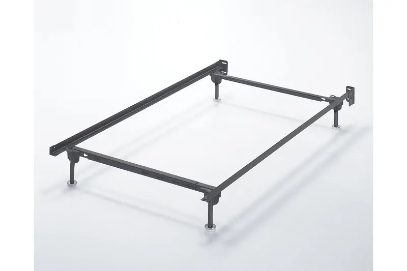 Frames And Rails Metallic Bolt-On Bed Frame For Twin Or Full Mattresses 1