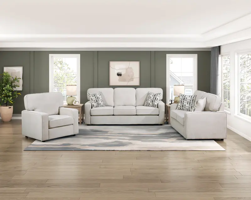 Frances Beige Living Room Furniture Set 1