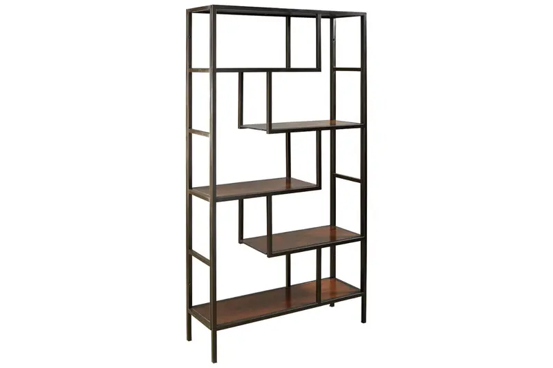 Frankwell Brown-And-Black Open Bookcase 1