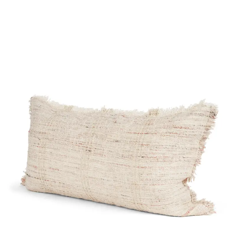 Fraye Decorative Pillow Cover – 14" X 26" Oatmeal And Multi-Tone Woven Texture 1