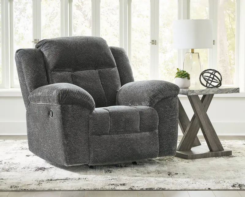Frohn Graphite-Finished Recliner – Contemporary Lounge Chair 1