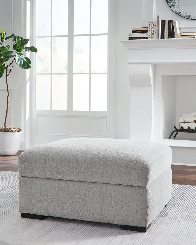 Gabyleigh Nickel-Finished Storage Ottoman 1