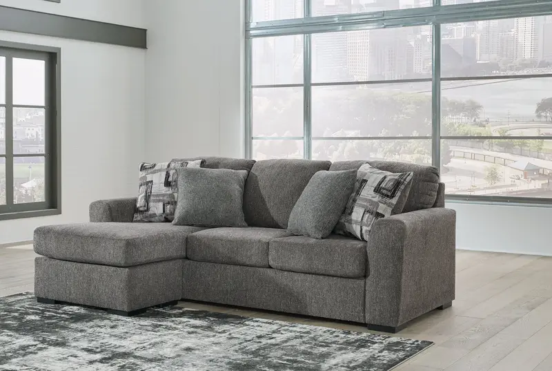 Gardiner Pewter Reversible Sofa Chaise – Flexible Modular Seating 1