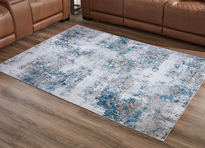 Garyard Multi-Tone 5' X 7' Area Rug – Textured Flatweave Floor Covering 1