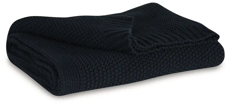 Gayelery Black Woven Throw Blanket Set (3-Piece) 1