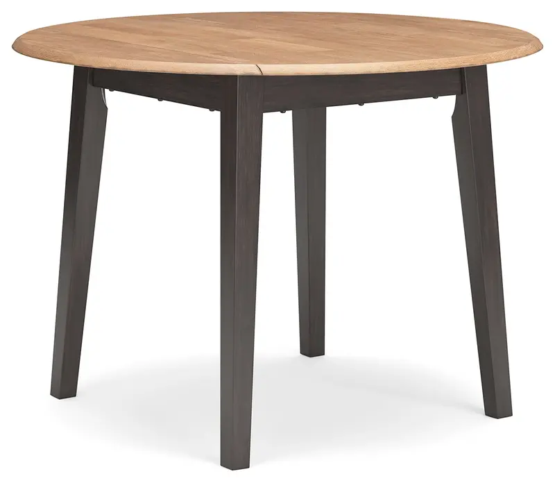 Gesthaven Natural Brown Drop-Leaf Dining Table – Compact Extendable Solid Wood Table 1