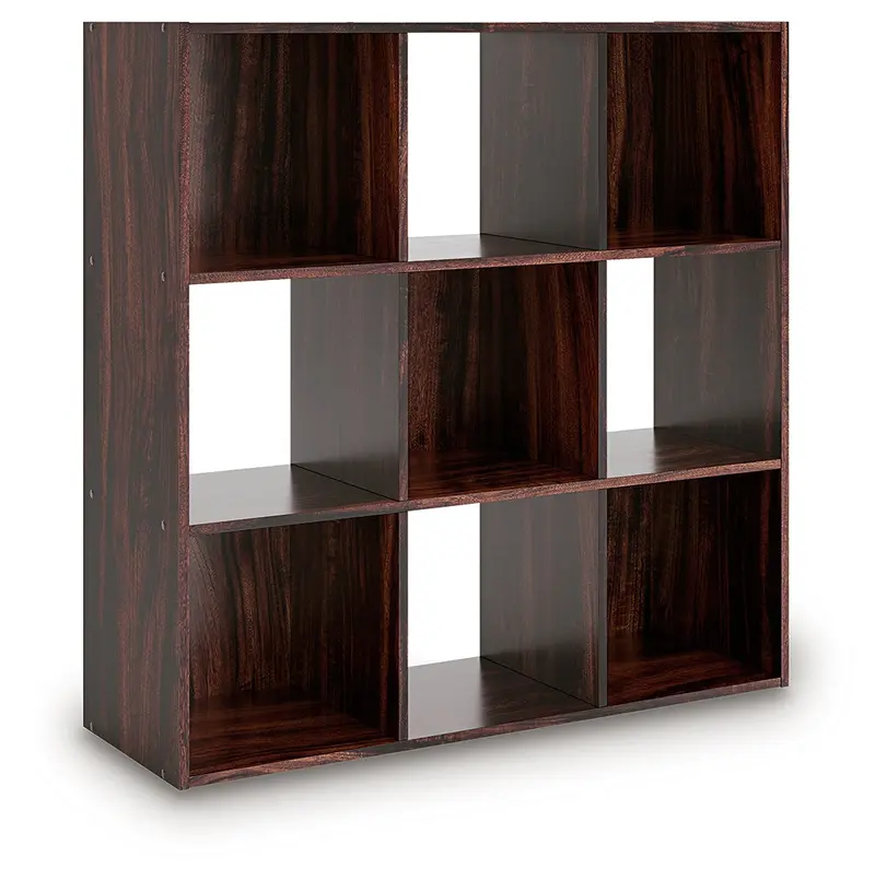 Glosmount Cherry And Light Brown 9-Cube Storage Cube Unit 1