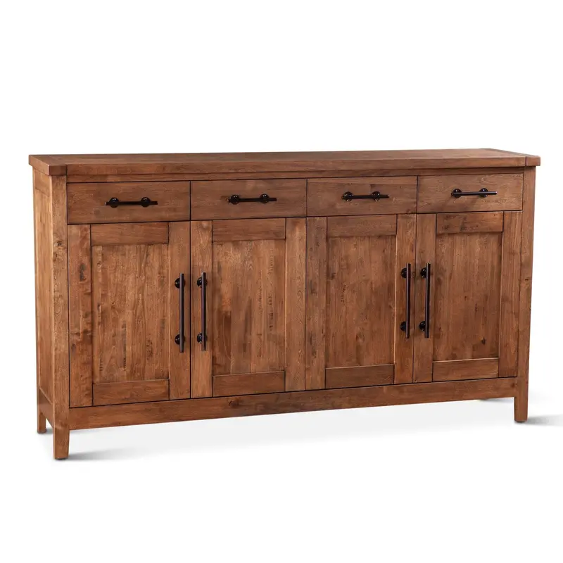 Grassroots Aspen Buffet Cabinet – 72-Inch Earth-Tone Finish 1