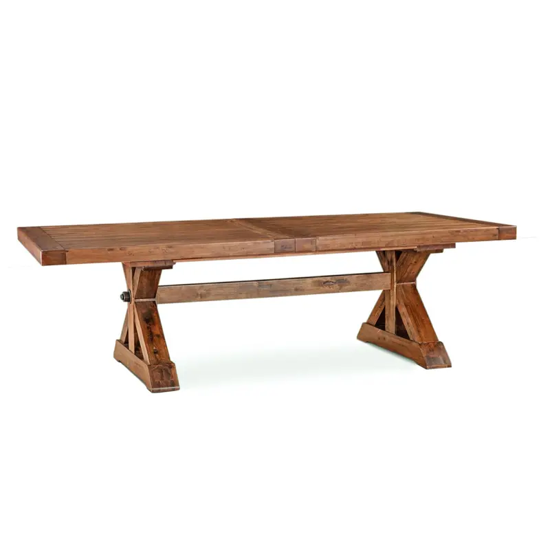 Grassroots Aspen Extendable Dining Table – 100 To 144 Inches, Earth Finish 1