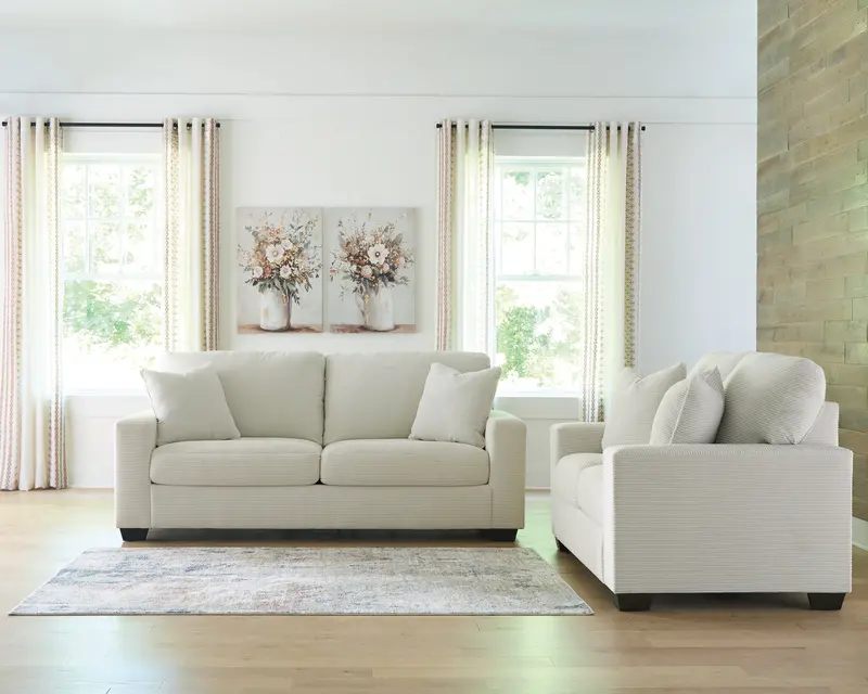 Greenbriar Ivory 2-Piece Sofa And Loveseat Set 1