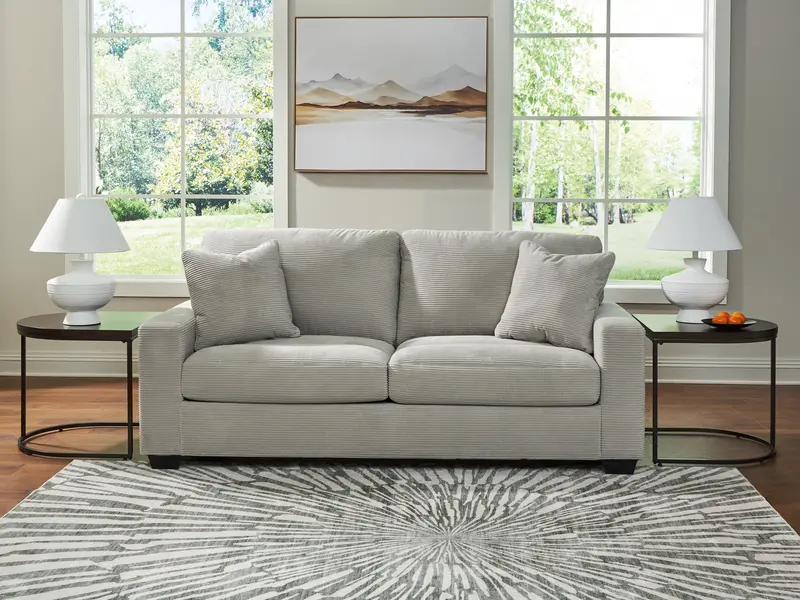 Greenbriar Smoke Fabric 3-Seater Sofa With Track Arms 1