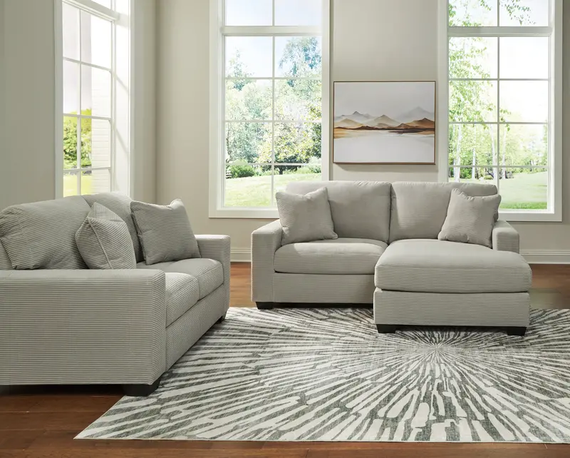 Greenbriar Smoke Living Room Combo: Sofa-Chaise + Loveseat 1