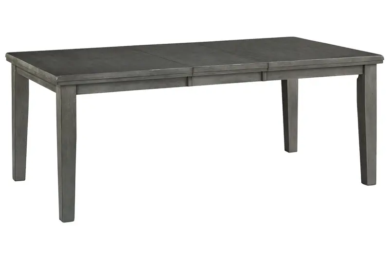 Hallanden Extendable Gray Dining Table With Solid Wood Top 1