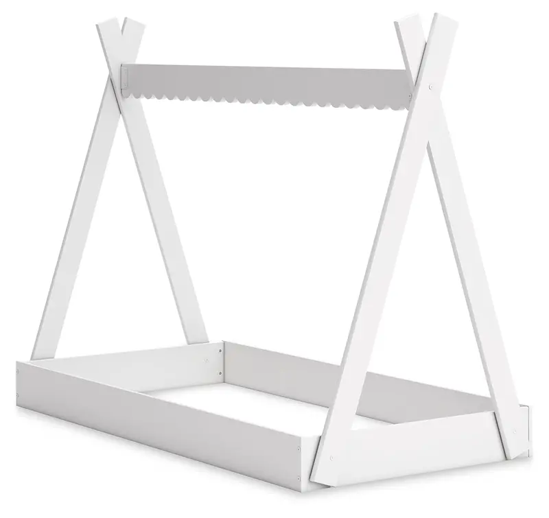 Hallityn White Twin Tent-Style Bed Frame 1