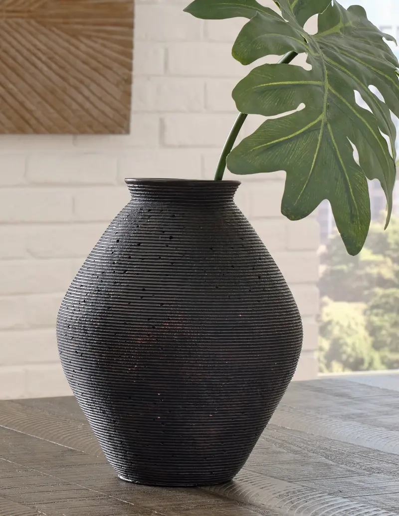 Hannela Antique Brown Stoneware Vase 1