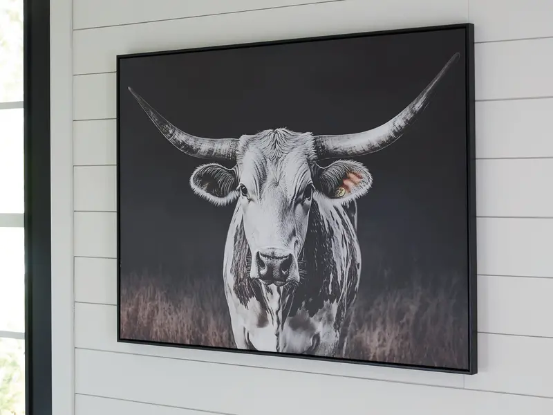 Harlandale Monochrome Wall Art – Black, White, And Brown Textured Framed Print 1