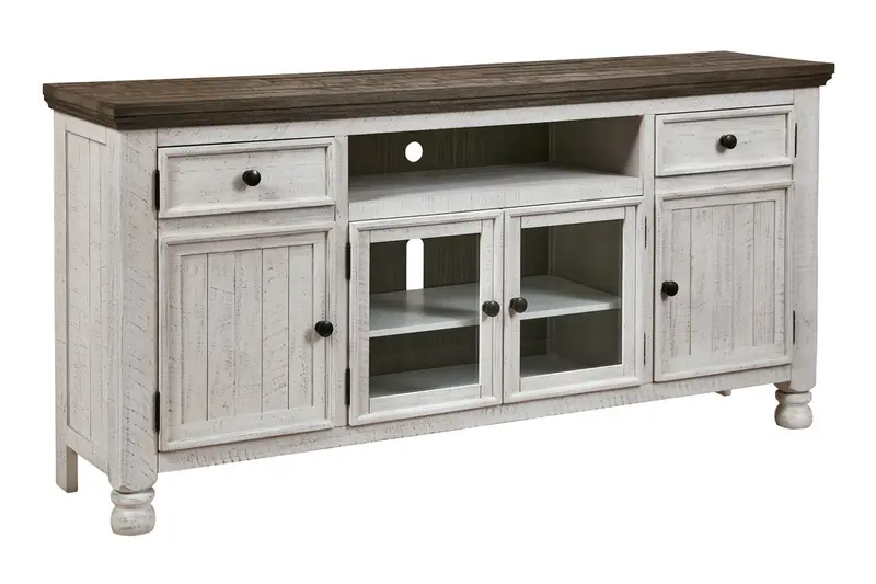 Havalance Contemporary Two-Tone Tv Stand For Media Storage 1
