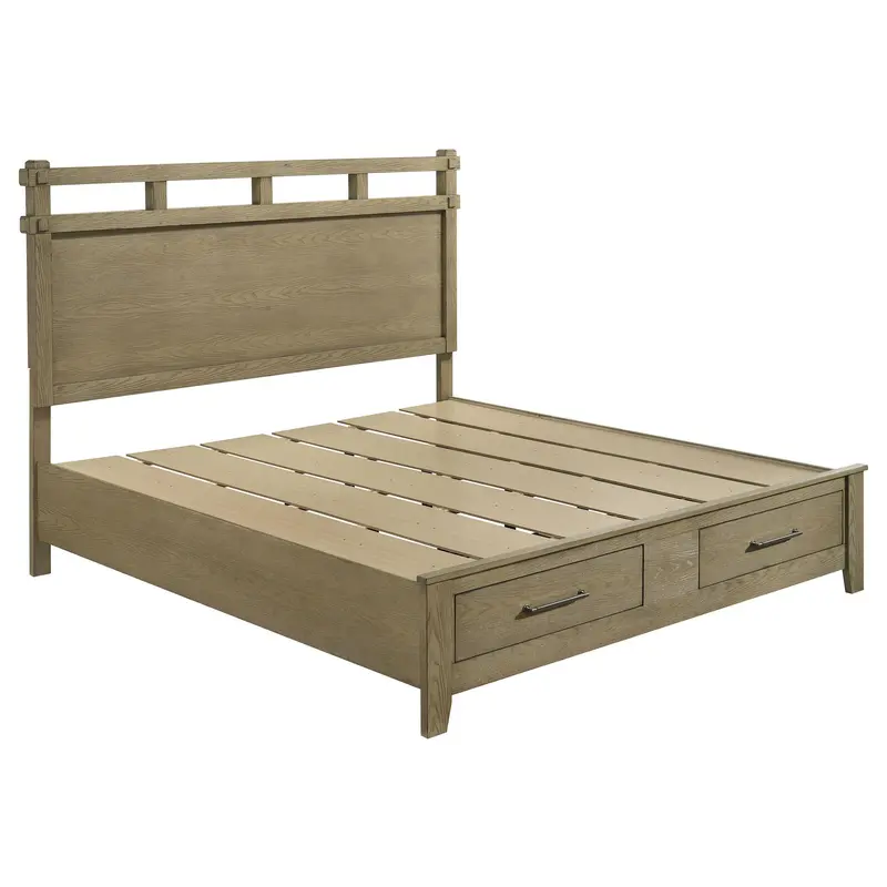 Hazlewood Vineyard Oak 59-Inch Eastern King Storage Platform Bed 1