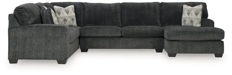 Hollyview Shadow Three-Piece Sectional Sofa With Integrated Chaise 1