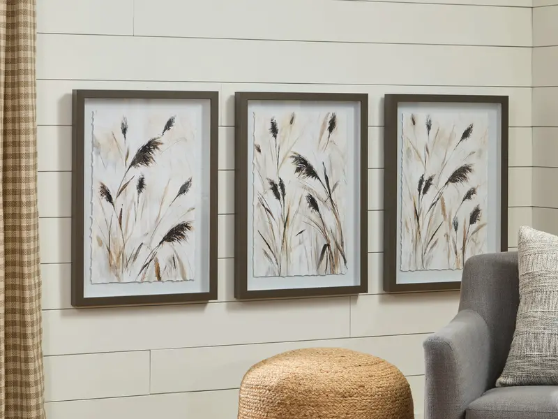 Honslow Abstract Wall Art Set – Three-Piece Gray, Black, And White Canvas Series 1