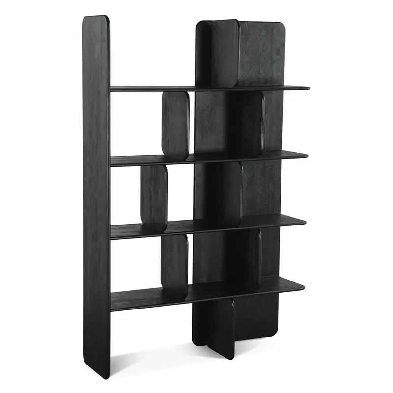 Hunter-Style 48-Inch Black Bookcase 1