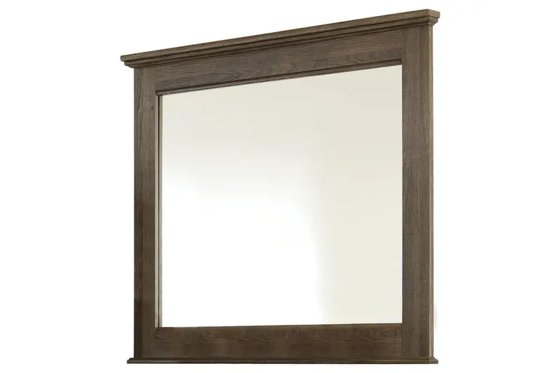 Juararo Dark Brown Wall Mirror – Framed Full-Length Decorative Mirror Only 1