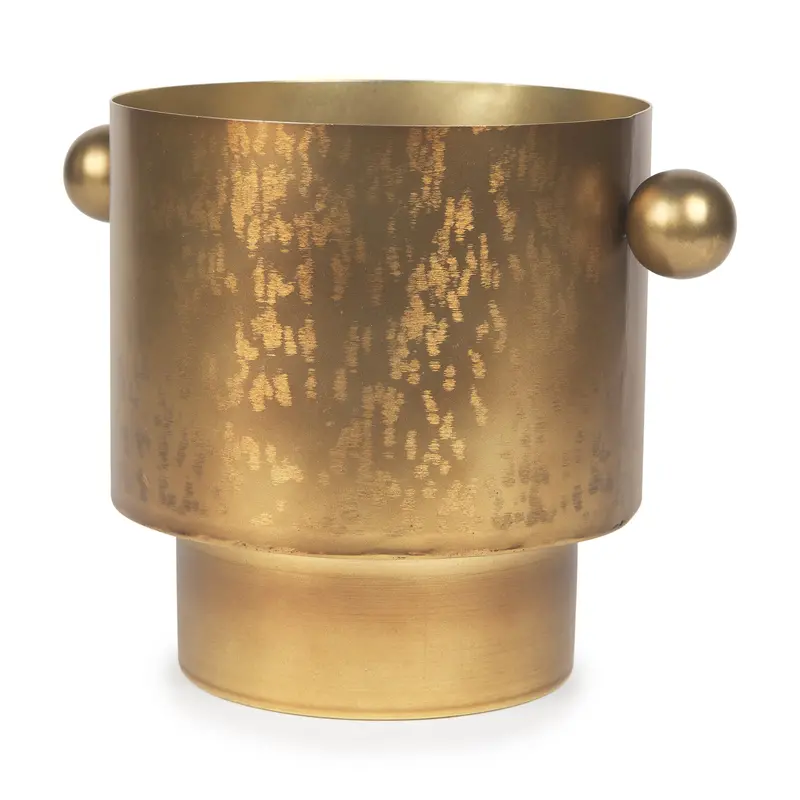 Juno Large Gold Iron Vase – 8.5" Height 1