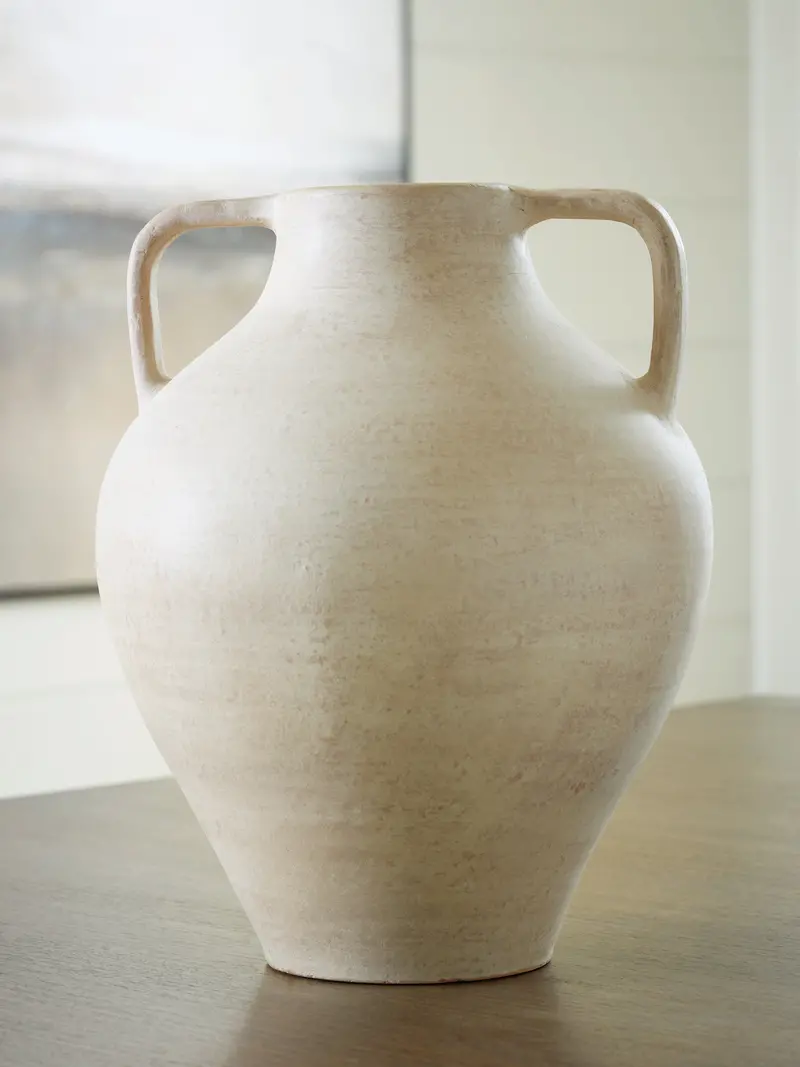 Justy Antique Beige Ceramic Table Vase 1