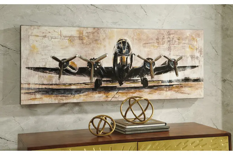 Kalene Brown-And-Black Textured Wall Art 1