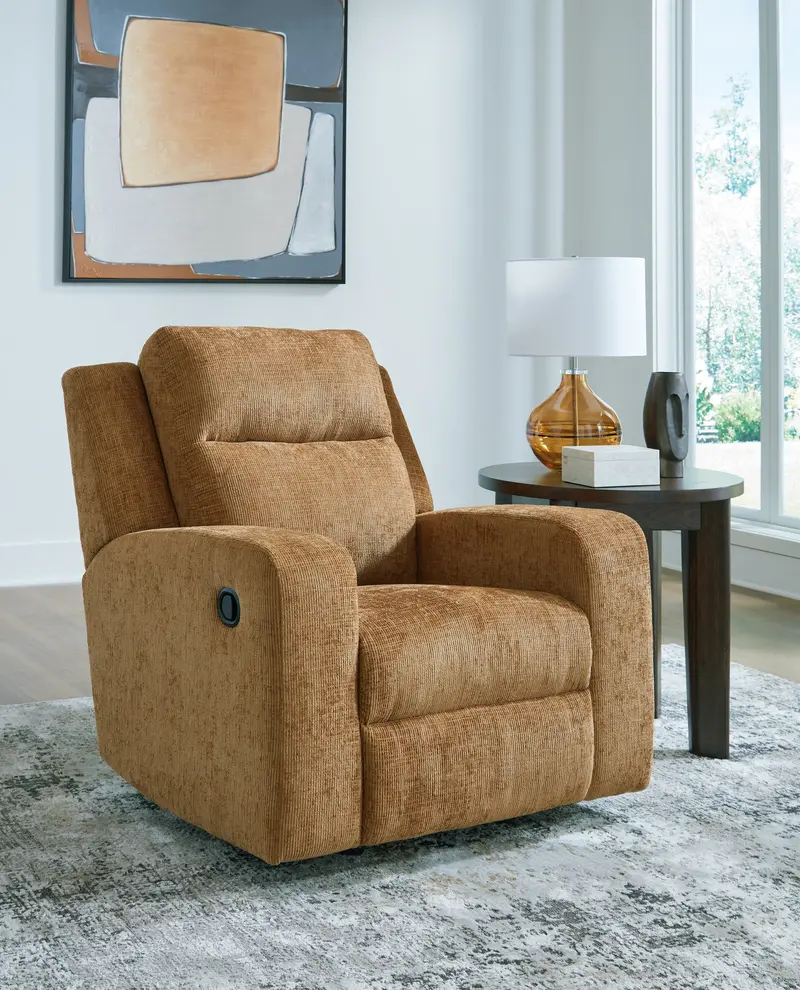 Kanlow Honey-Toned Leather Recliner – Single-Seat Power Reclining Chair 1