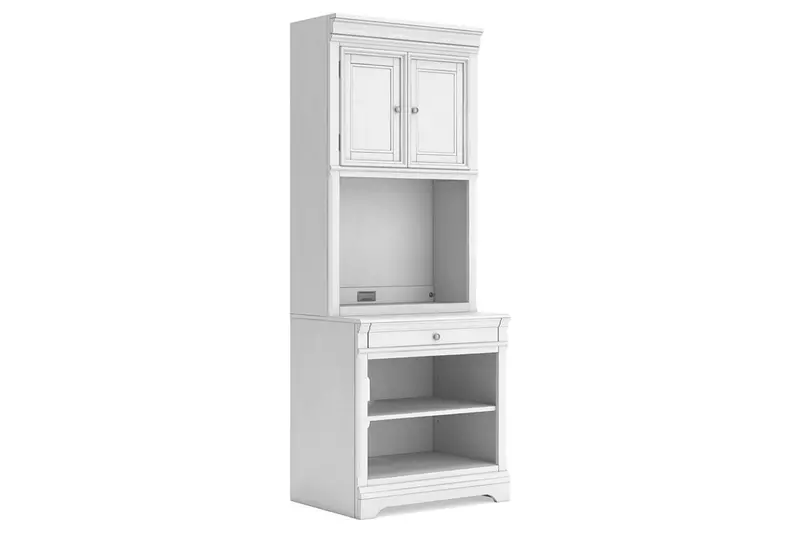 Kanwyn Whitewash Wood Bookcase – Rustic Modern Shelving Unit 1