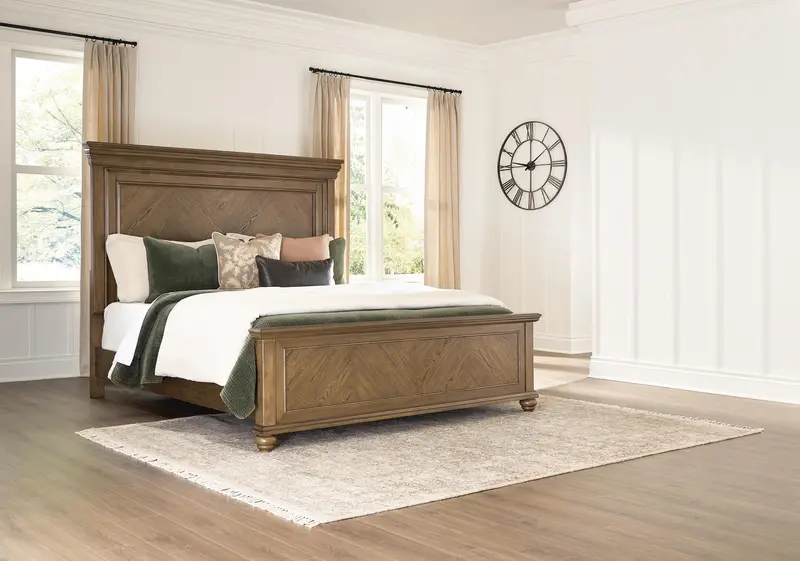 Karallin Medium Brown California King Panel Bed 1