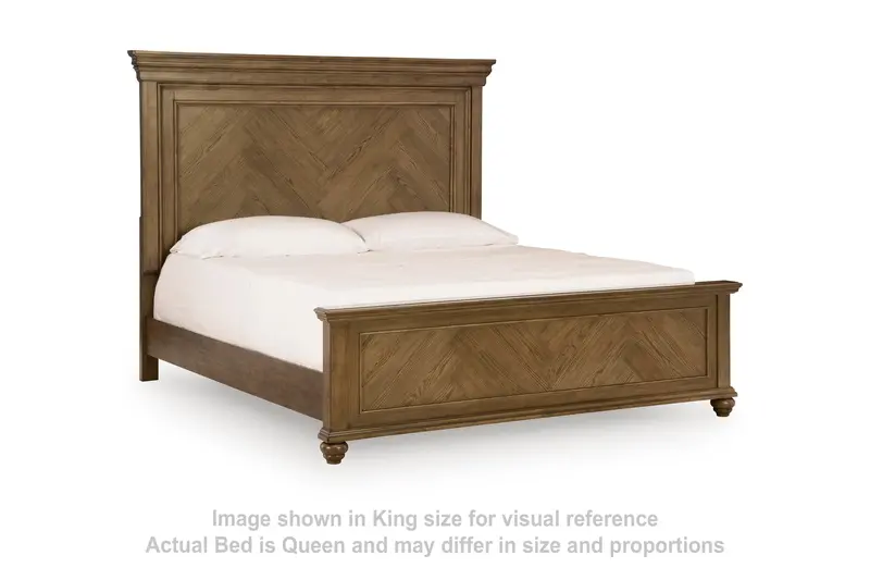 Karallin Medium Brown Queen Panel Bed – Minimalist Platform Design 1