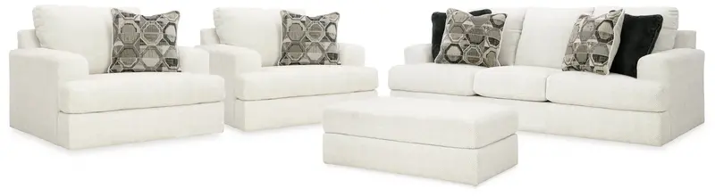 Karinne Living Room Set – Sofa, Two Accent Chairs, And Ottoman 1
