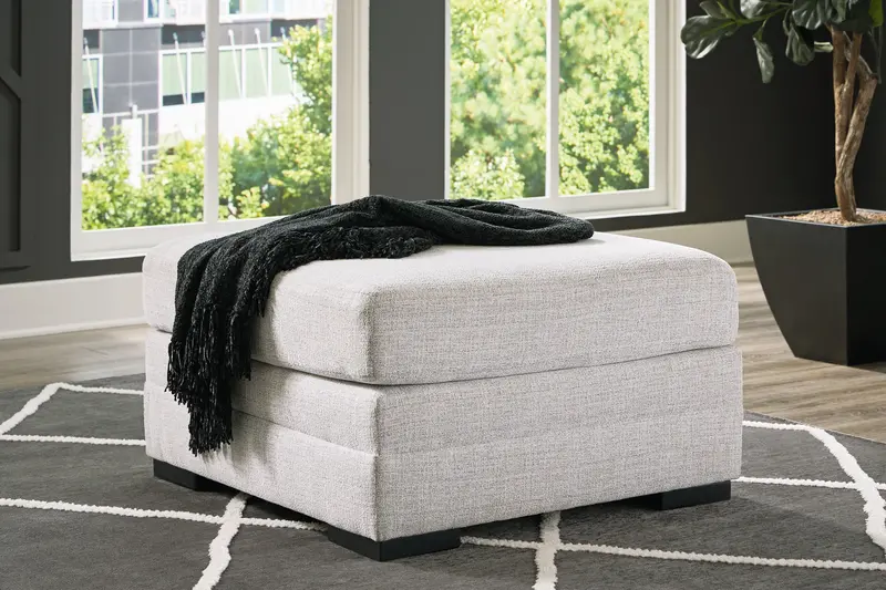 Koralynn Stone Oversized Accent Ottoman In Neutral Stone Finish 1