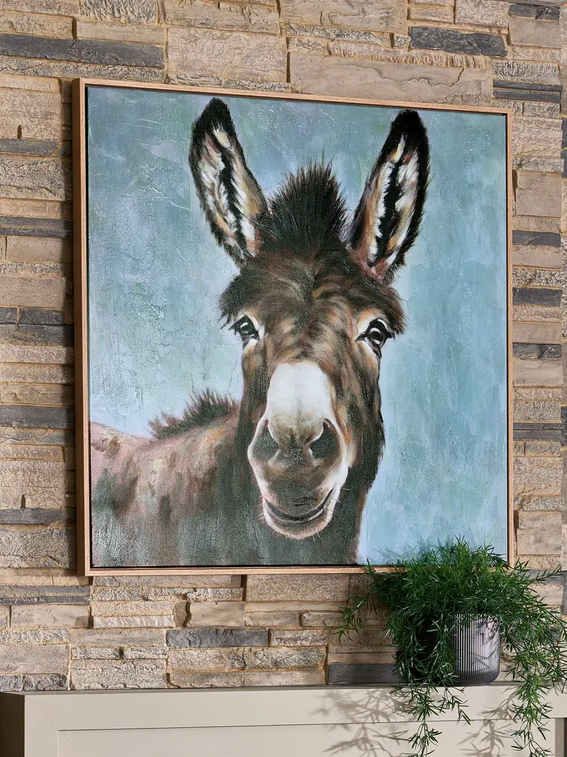 Landerton Abstract Brown Blue White Wall Art 1