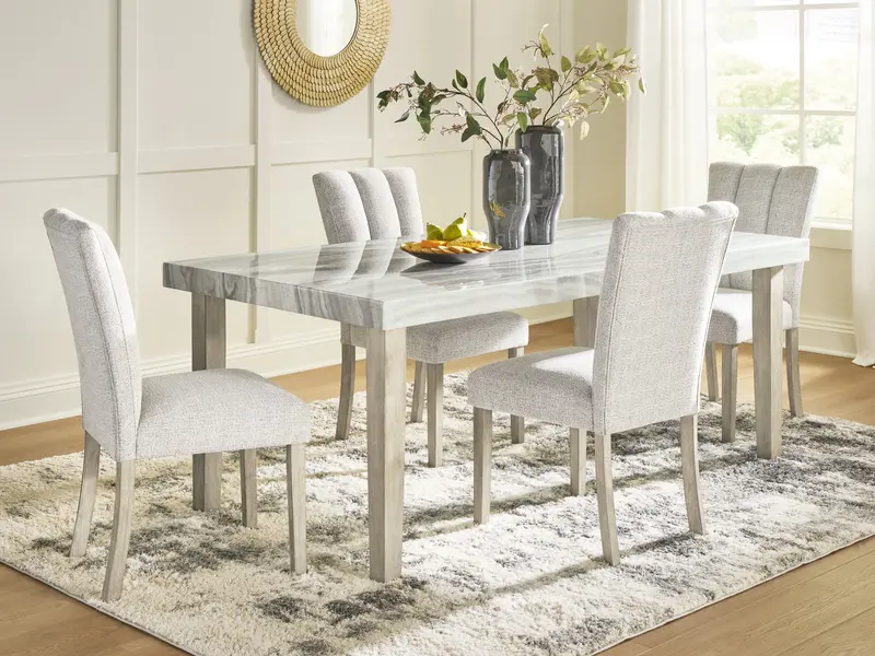 Larawyn Modern Dining Table Set With Four Matching Chairs 1