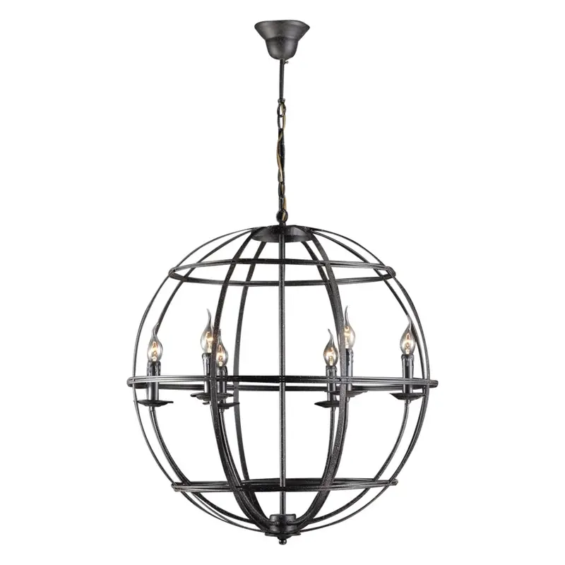 Large Rustic Globe Pendant Light – Vintage Style 1